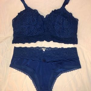 Aerie Blue Lingerie Matching Set